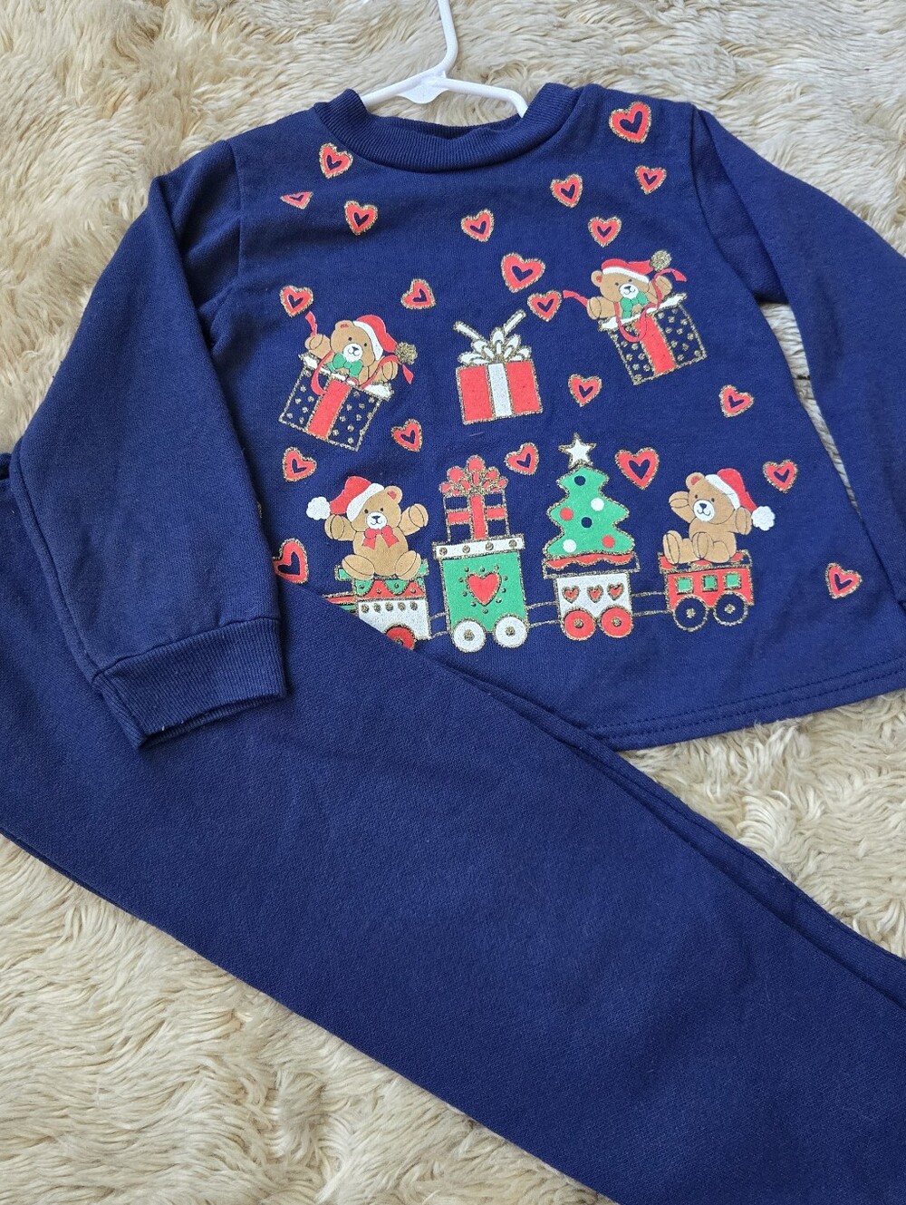 Vintage Wee Works 4T 2 Piece Christmas Set Girls